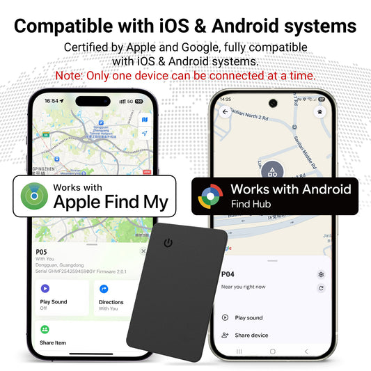 Ultradunne GPS Tracker – Waterdicht, MFi-gecertificeerd & Apple Zoek Mijn - Samen K&R